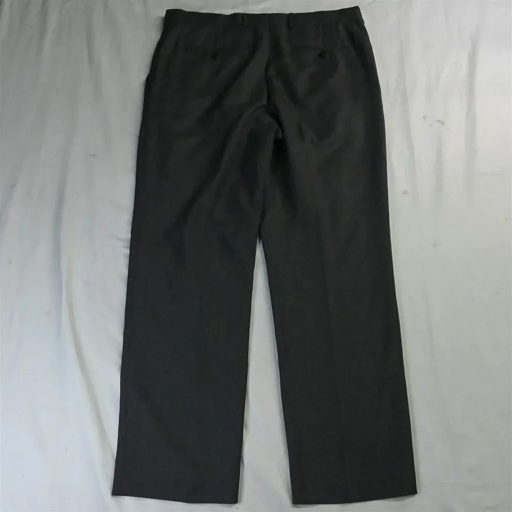 Stafford 38 x 32 Gray Classic Fit Travel Performance Microfiber Mens Dress Pants